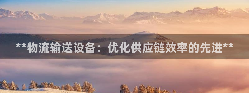 28圈里的财神：**物流输送设备：优